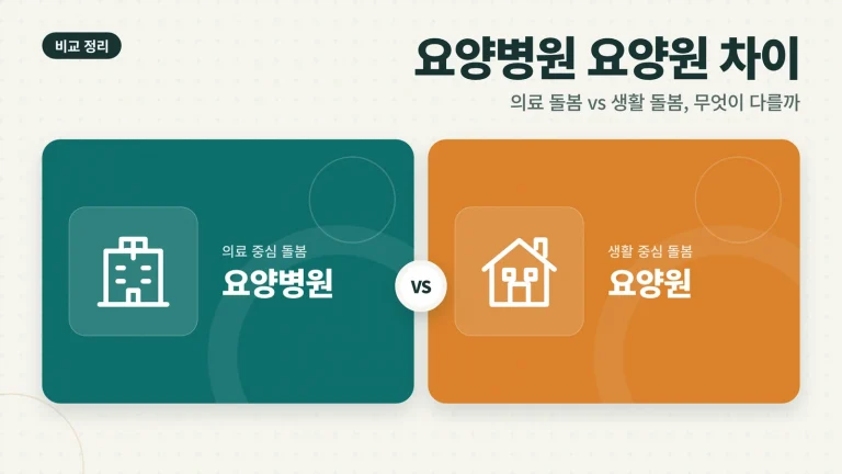 요양병원 요양원 차이 썸네일